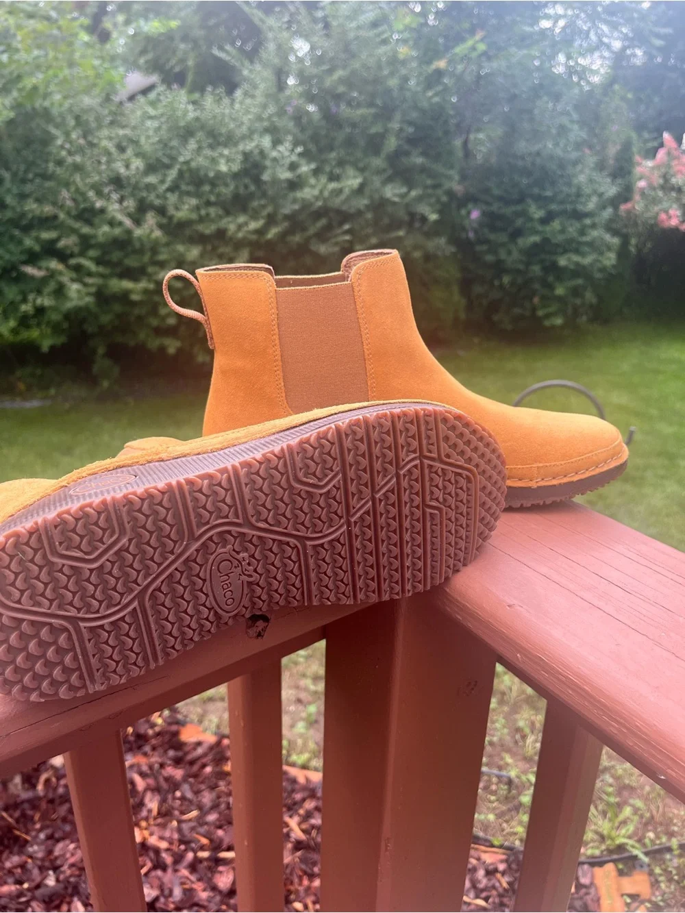 Chaco Paonia Chelsea BootsTan/Caramel - Ladies Slip-On Style Ankle Boots. NEW. 9